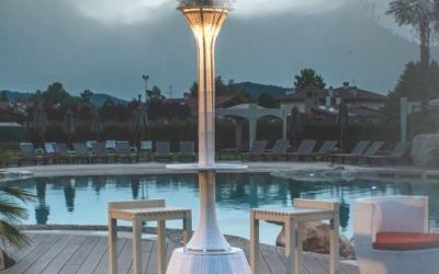 The classy mist column 360 misting fan Pidraya-Slim